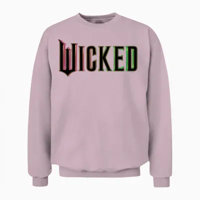 Wicked Pink and Green Logo Unisex Sweatshirt - Light Pink