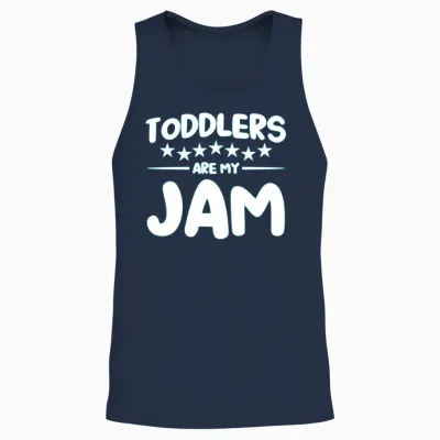 Toddlers Are My Jam Daycare Provider Childcare Unisex Tank Top - Navy