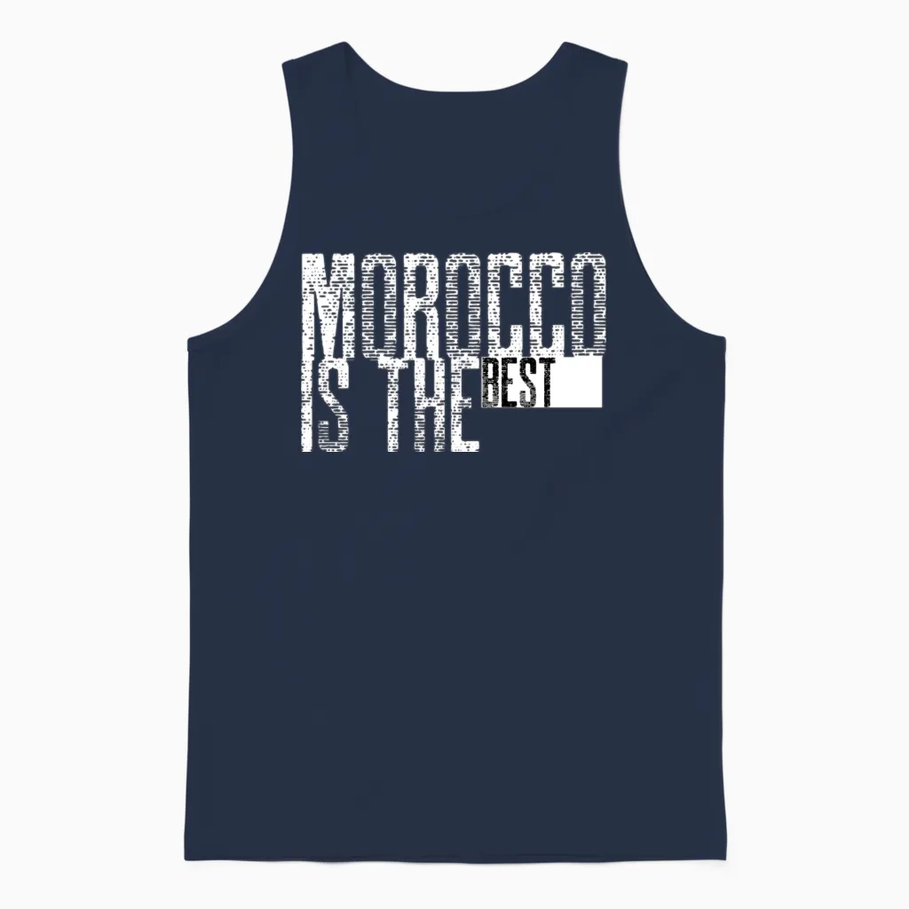 Morocco Is the Best Unisex Tank Top in Navy