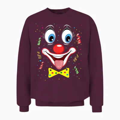 Clown Carnival Costume T-Shirt Carnival Clown Costume Unisex Sweatshirt - Maroon