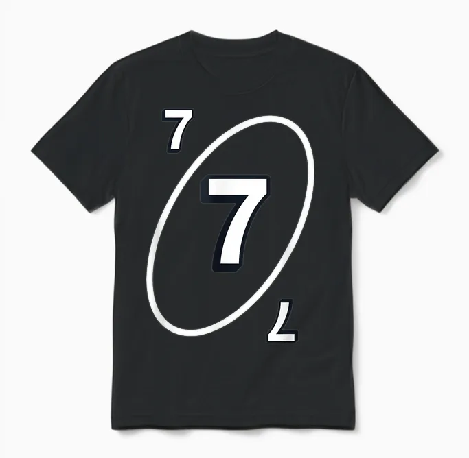 Carte Uno 7 Unisex T-Shirt in Black