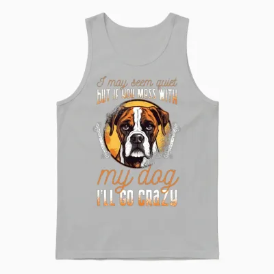 Boxer-Dog-Breeds Funny Sayings Dog Accessories Unisex Tank Top - Ash
