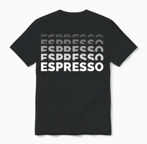 Espresso Coffee Design Unisex T-Shirt in Black