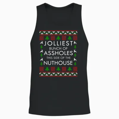 Jolliest Bunch of Assholes - Christmas Vacation Unisex Tank Top - Black