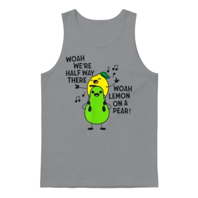 Lemon on a Pear Funny Foodie Lyric Unisex Tank Top - Sport Grey