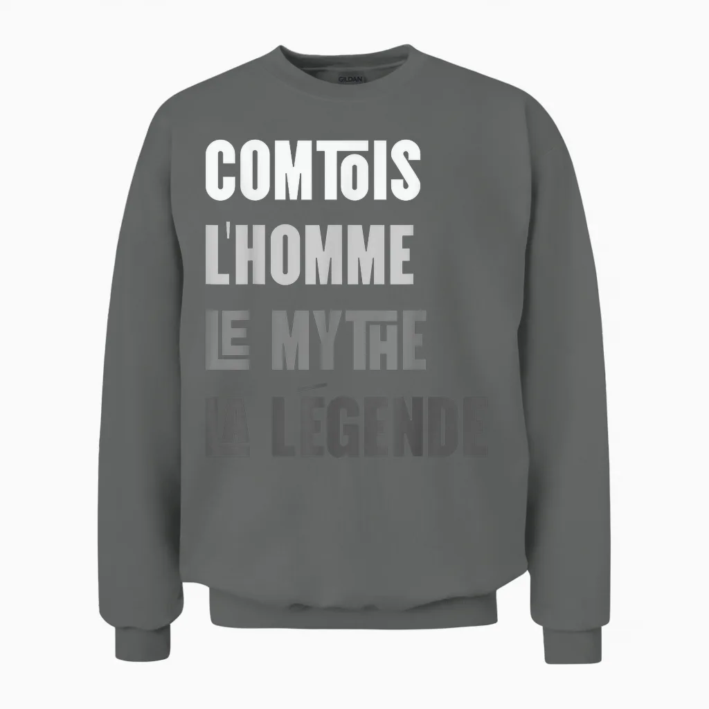 Comtois Men's Myth Legend Gift Idea Humour Franche-Comté Unisex Sweatshirt in Graphite Heather