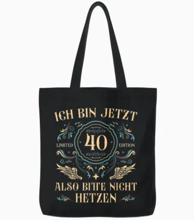 Herren 40 Jahre Alt 40er Papa 40. Geburtstag Tote Bags - Black