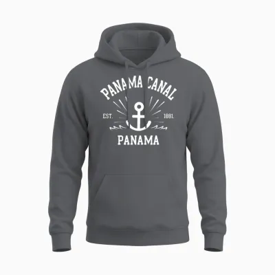 Panama Canal - Est 1881 Fun Gift Unisex Hoodie - Charcoal