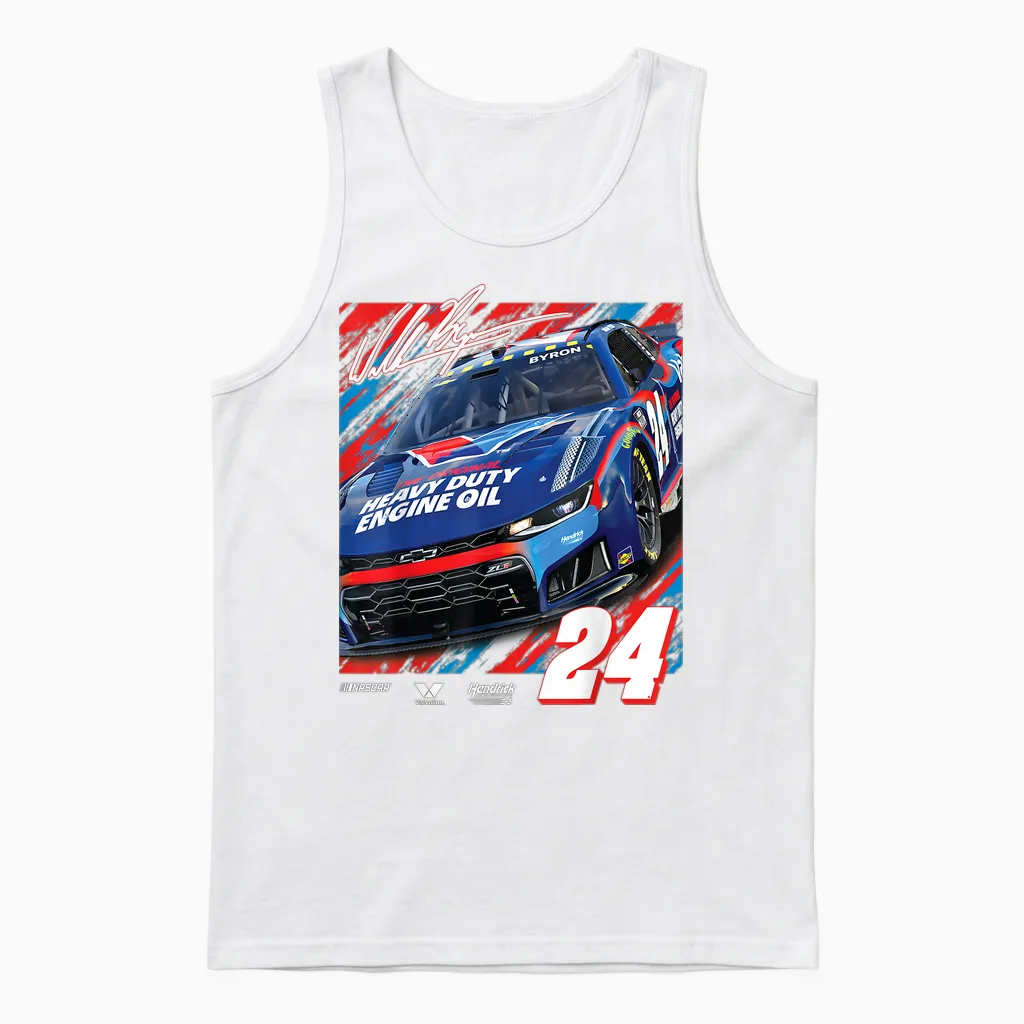 Nascar - William Byron - Valvoline Full Throttle Unisex Tank Top in White