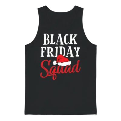 Black Friday Squad Shopping Team Funny Christmas Unisex Tank Top - Black