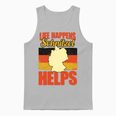 Funny Deutschland Schnitzel Humor for Native Unisex Tank Top - Ash