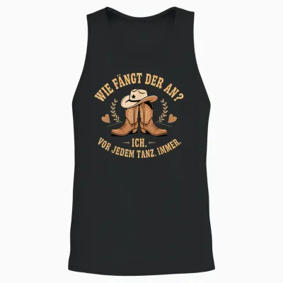 Line Dance Damen Sprüche Western Country Tanzen Dancer Tanz Unisex Tank Top - Black