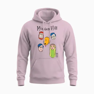 Mission Hill Faces Women's T-Shirts Unisex Hoodie - Light Pink