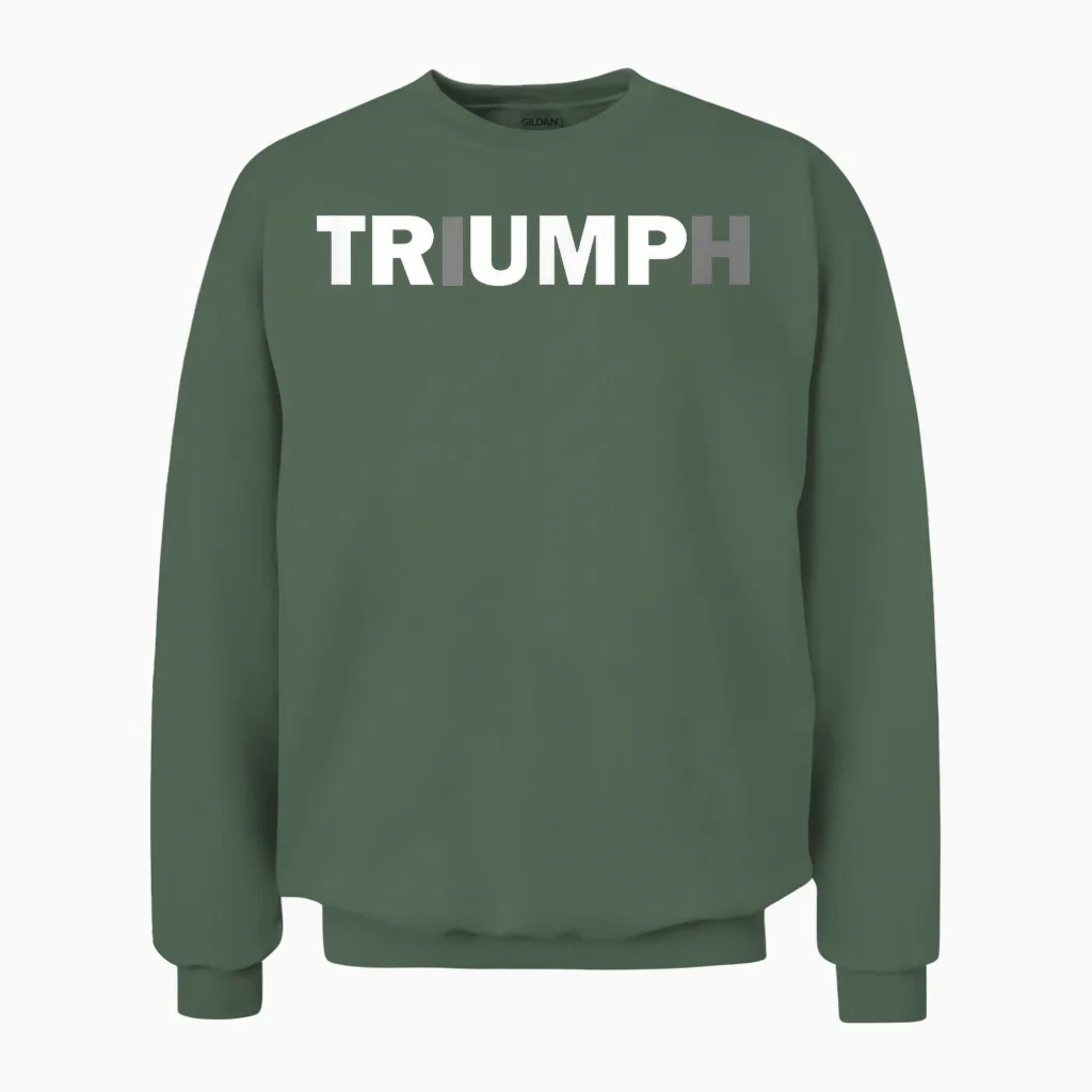 Trump Triumph T-Shirt Patriotisches Unisex Sweatshirt in Military Green
