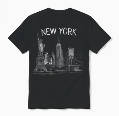 New York Gift Men Women Ny City Holiday Vintage T-Shirt, Black, S Unisex T-Shirt - Black