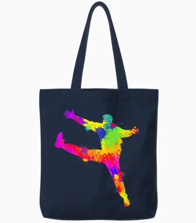Handball Goalkeeper Handballer Men Children Boys T-Shirt, Black, S Tote Bags - Navy