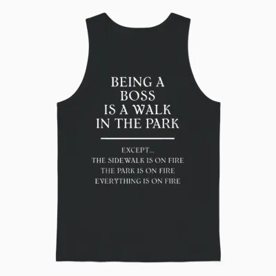 Funny Manager's Day, Manager's Birthday, or Manage Unisex Tank Top - Black