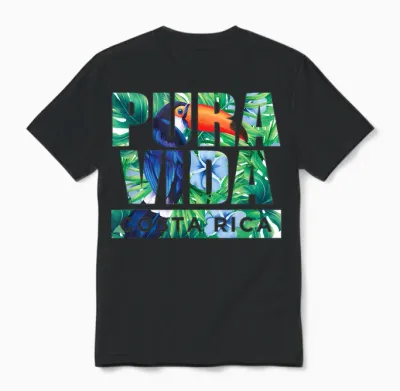 Pura Vida Costa Rica | Mittelamerika Tukan | Urlaub Unisex T-Shirt - Black