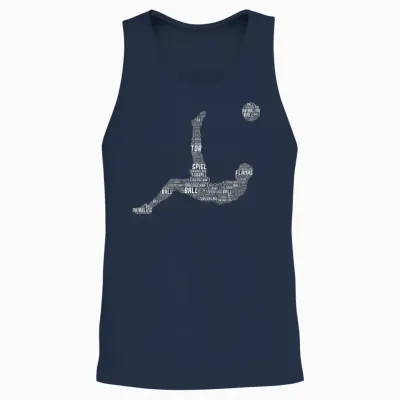 Fußball Fußballer Kinder Jungen Unisex Tank Top - Navy