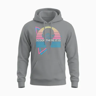 Ice Cream Retro Unisex Hoodie - Sport Grey