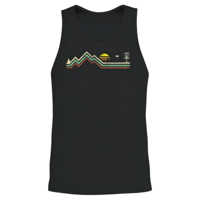 Unique Retro Disc Golf Lover Gift T Shirt | Frisbe Unisex Tank Top - Black