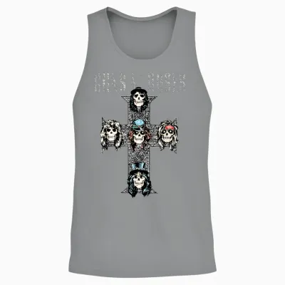Guns N' Roses Official Vintage Cross Unisex Tank Top - Sport Grey