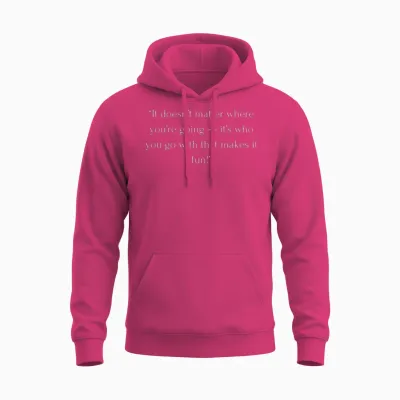 Travel Quotes with Friends - Unforgettable Travel Unisex Hoodie - Heliconia