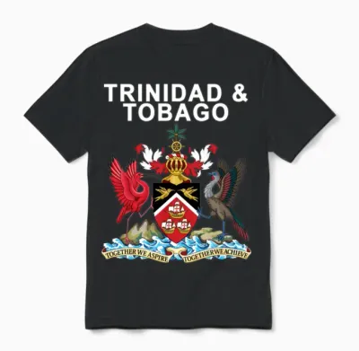 Trinidad and Tobago Emblem Unisex T-Shirt - Black