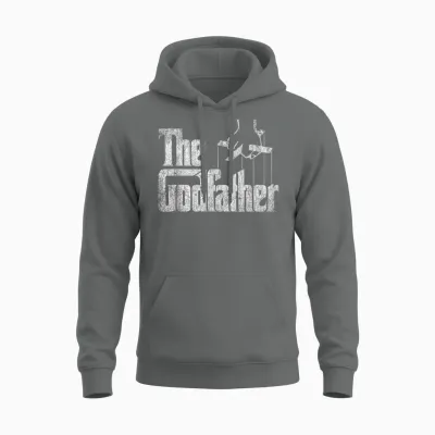 The Godfather T-Shirt - Herren, Schwarz, S, Kurzarm, Klassische Passform, Offizielles 'the Godfather' Logo Unisex Hoodie - Graphite Heather