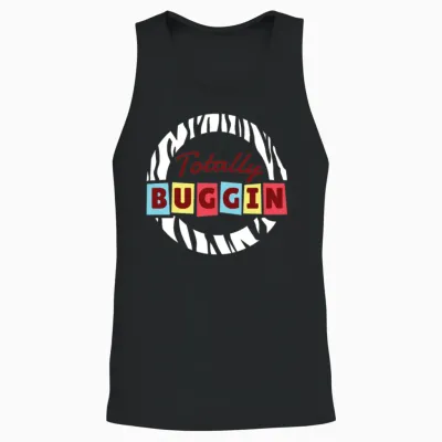 Retro Totally Buggin Unisex Tank Top - Black