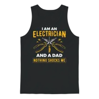 Electrician Funny Funny Electrician Unisex Tank Top - Black – 1