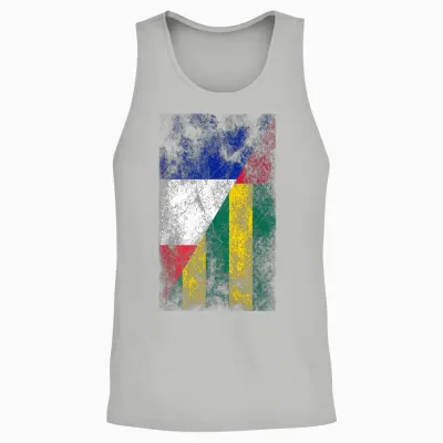 Flags France Togo - French Togolese T-Shirt, Black, S Unisex Tank Top - Ash