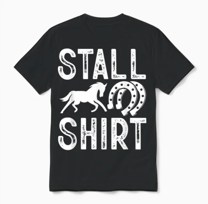 Stable Shirt Riding Horse Animal Horse Holder Women's T-Shirt, Black Unisex T-Shirt in Black