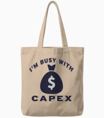 I M Busy with Capex Tote Bags - Natural