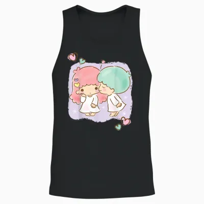 Little Twin Stars "be My Valentine" Unisex Tank Top - Black