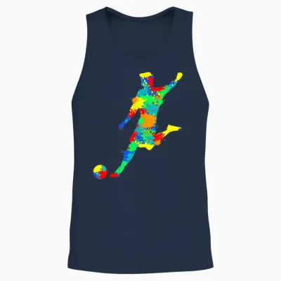 Fußball Fußballer Jungen Kinder Unisex Tank Top - Navy