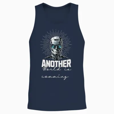 Ai: Another World Is Coming Unisex Tank Top - Navy