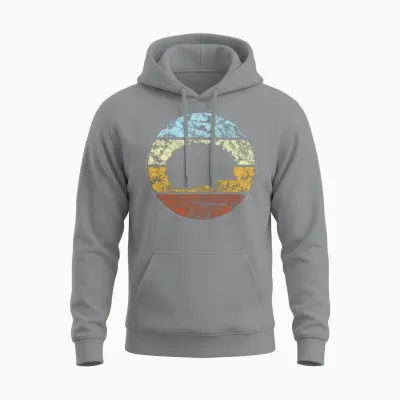 Hedgehog Retro Unisex Hoodie - Sport Grey