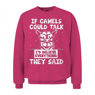 Camel Lover Desert Animal Wildlife Africa Unisex Sweatshirt - Heliconia