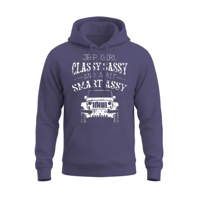 Jeep Girl Classy Sassy and a Bit Smart Assy Car Unisex Hoodie - Heather Sport Dark Navy