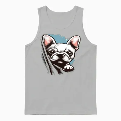 A Cute Dog Unisex Tank Top - Ash