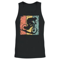 Biking Retro Unisex Tank Top - Black – 2