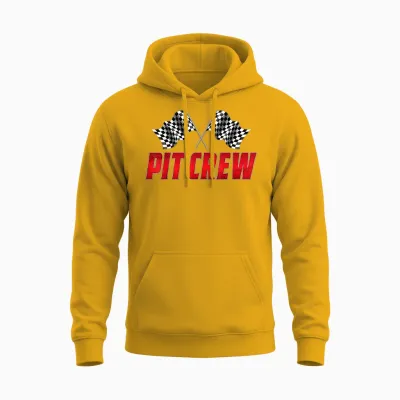 Pit Crew Race Car Birthday Family Racing Adult Unisex Hoodie - Gold