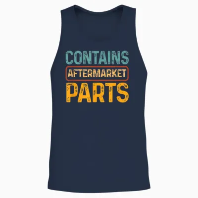 Bionic Aftermarket Parts Design - Knee and Hip Replacement T-Shirt Small Unisex Tank Top - Navy