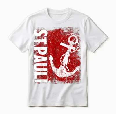 St Pauli Hamburg Paulianer St. Pauli T-Shirt, Black Unisex T-Shirt - White