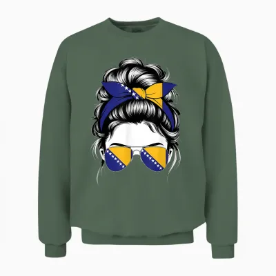 Bosnien Und Herzegowina Flagge Bosnische Wurzeln Unisex Sweatshirt - Military Green