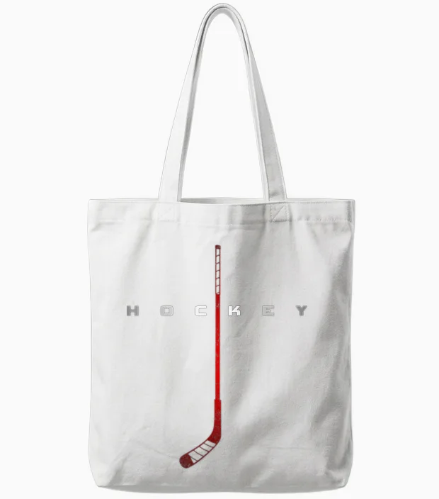 Hockey Apparel - Hockey Tote Bags in White