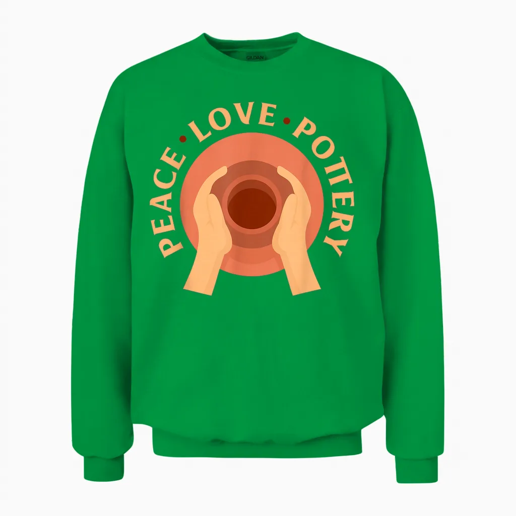 Töpfern Töpferei Töpfer Töpferin Lustiges Töpfern Unisex Sweatshirt in Irish Green