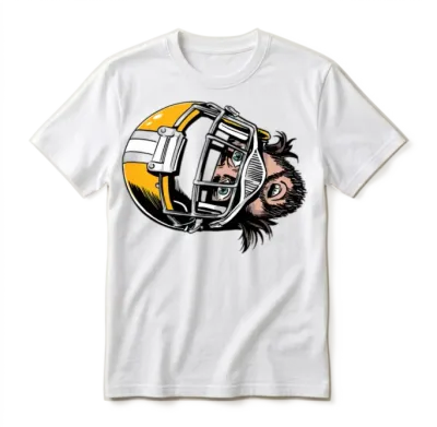 Aaron Charles Rodgers Face Green Bay Unisex T-Shirt - White