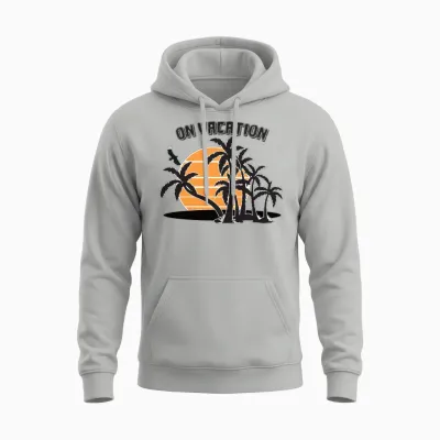 On Vacation Tshirt Design Summer Unisex Hoodie - Ash